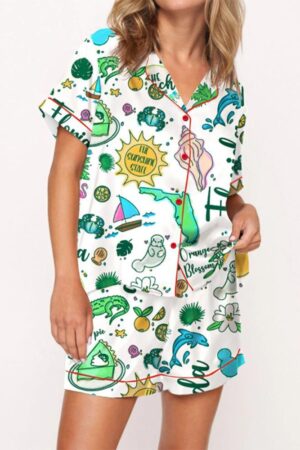 Florida Hand Pajama Set For Women