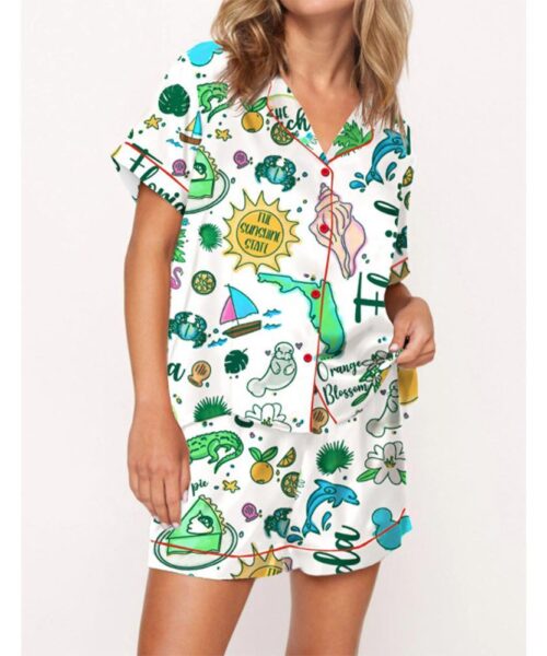 Florida Hand Pajama Set For Women
