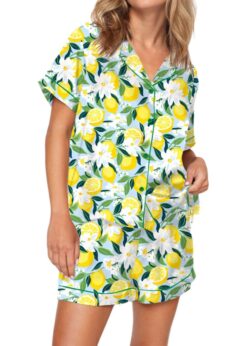 Florida Lemon Pajama Set For Women
