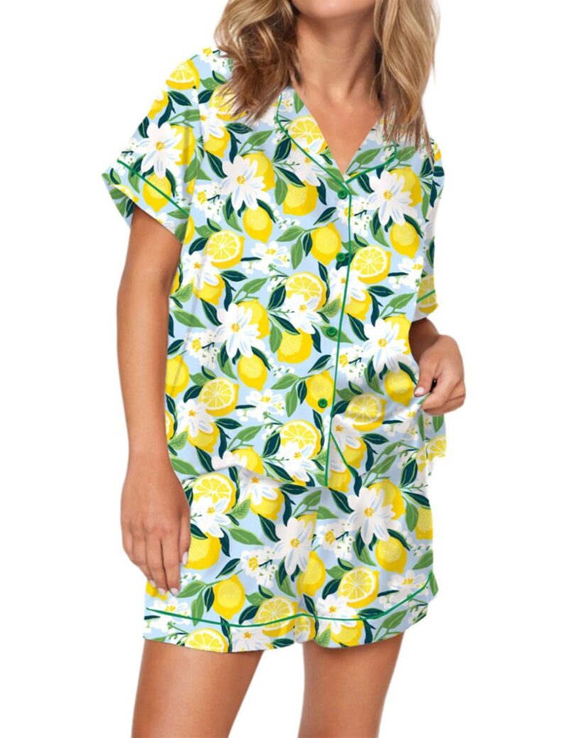 Florida Lemon Pajama Set For Women
