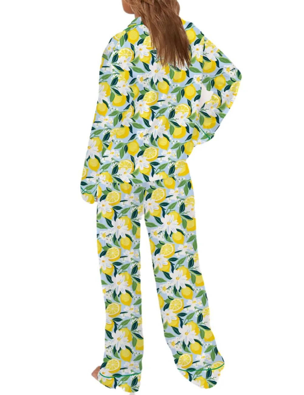 Florida Lemon Pajama Set For Women - Image 2