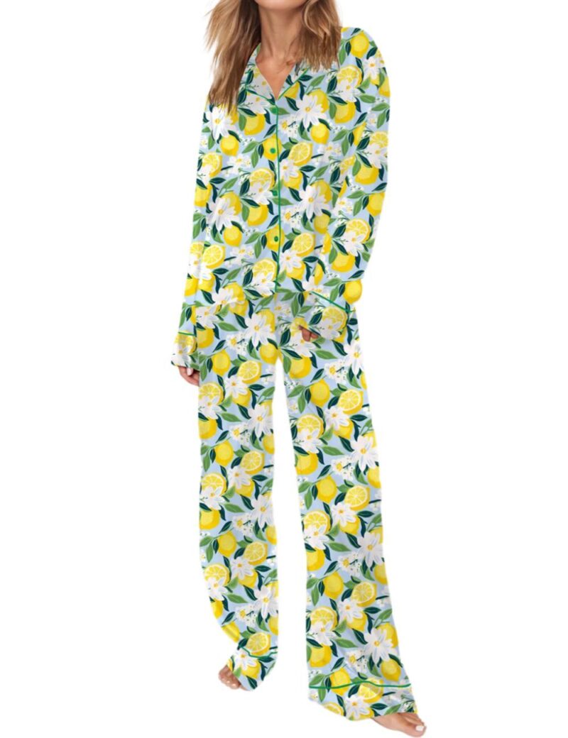 Florida Lemon Pajama Set For Women - Image 3