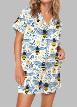 Flowers And Bees Pajama Set