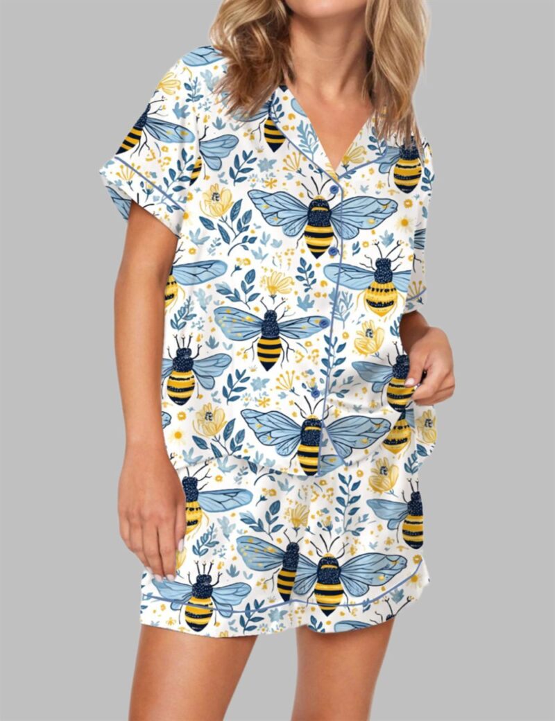 Flowers And Bees Pajama Set