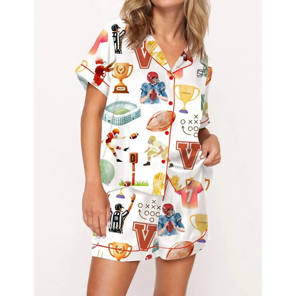 Football Pajama Set For Women