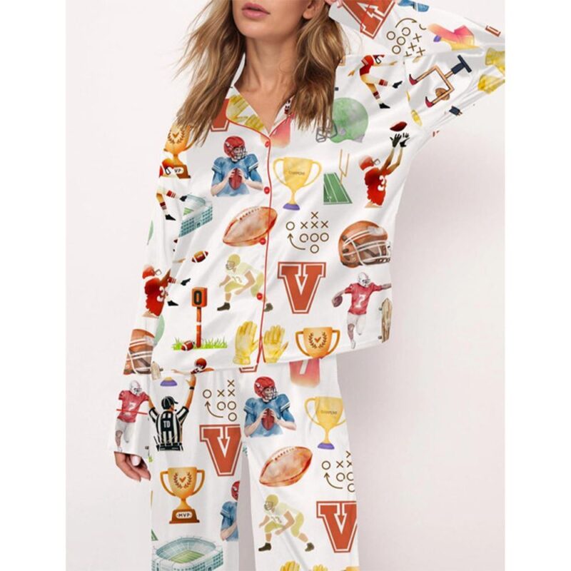 Football Pajama Set For Women - Image 2