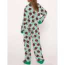 Football Stripes Satin Pajama Set For Women