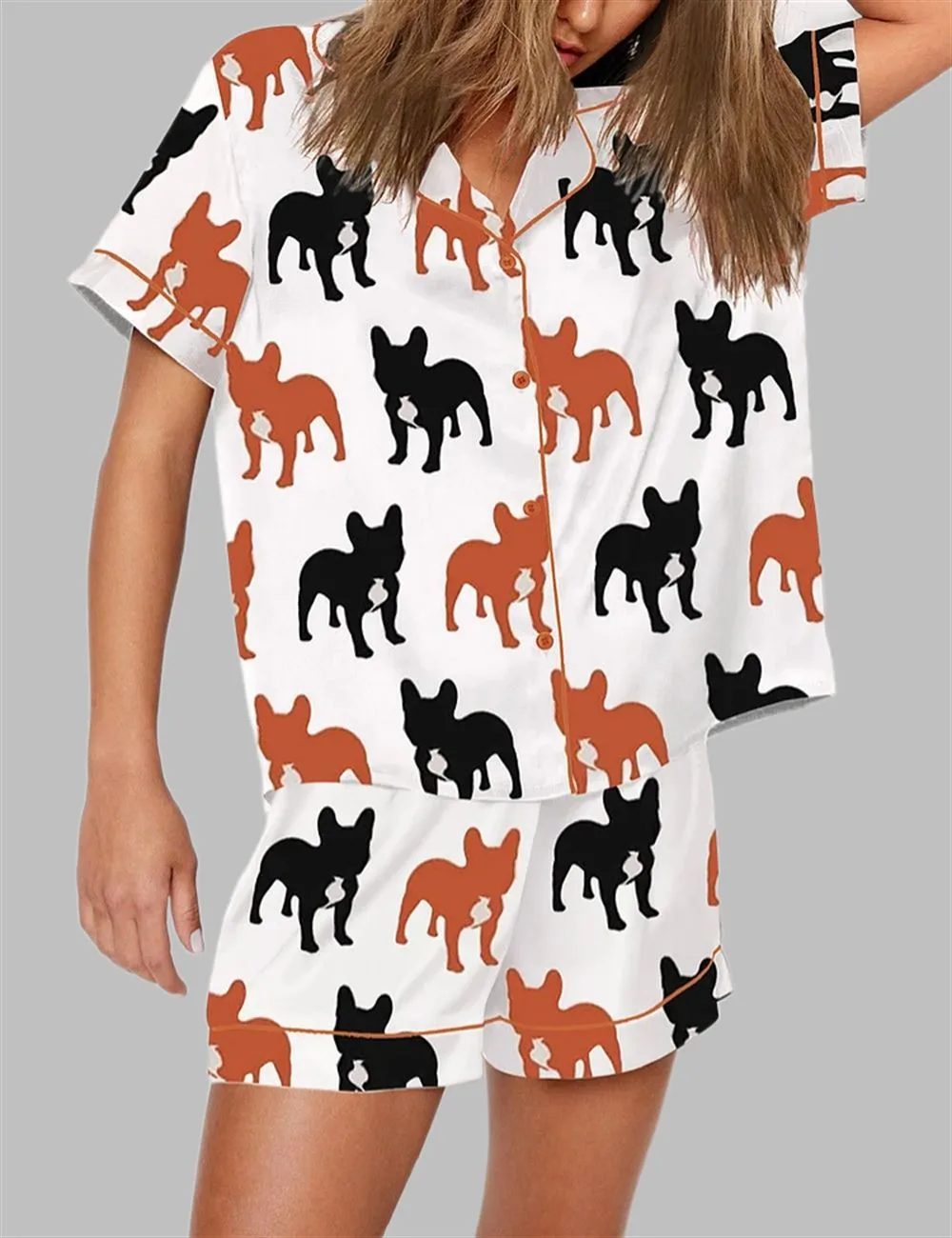 Frenchie Short Sleeve Pajama Set - Image 3