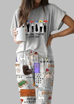 Friends Casual Pajama Set For Women