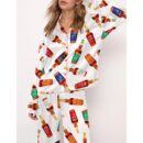 Full Set Of Kentucky Bourbon Whiskey Pajama Set For Women