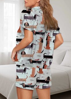 Funny Dachshund Art Print Pajama Set
