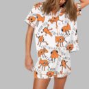 Funny Le Poisson Steve Orange TikTok Print Pajama Set