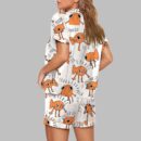 Funny Le Poisson Steve Orange TikTok Print Pajama Set