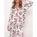 Funny Santa Satin Pajama Set For Women