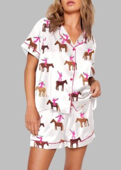 Gangstas Paradise Cowboys Horses Rodeo Pajama Set