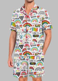 Gay Is Good Pride Month Love Is Love Print Pajama Set