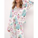 Girly Christmas Nutcracker Ballet Satin Pajama Set For Women