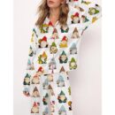 Gnome Satin Pajama Set For Women