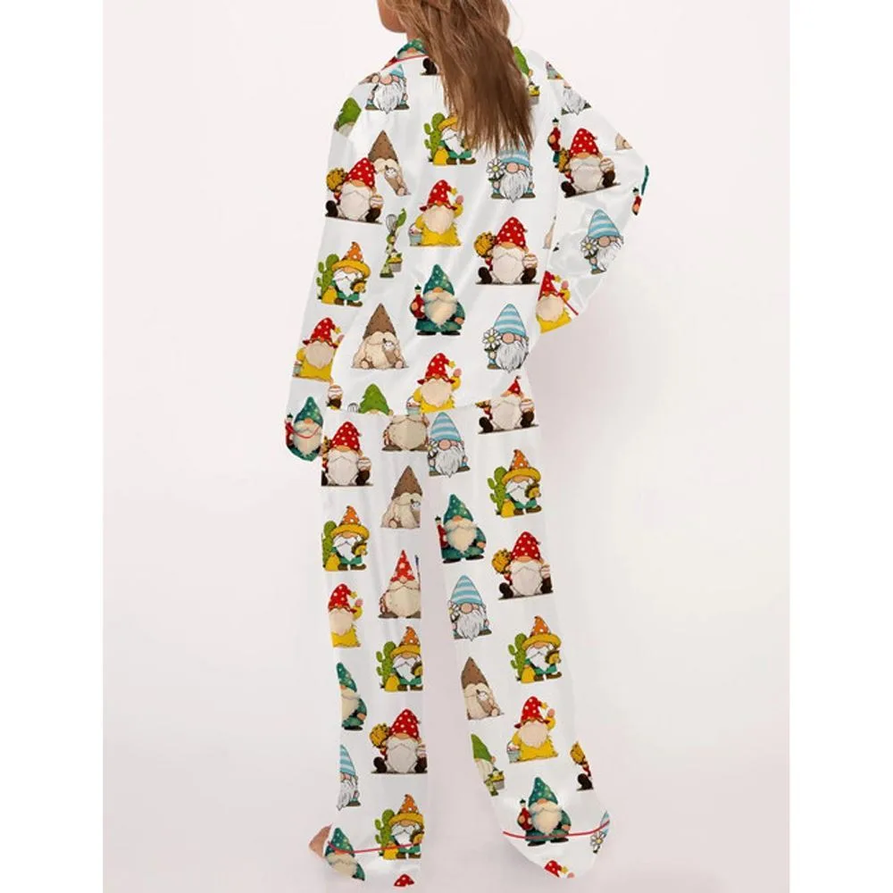 Gnome Satin Pajama Set For Women - Image 3