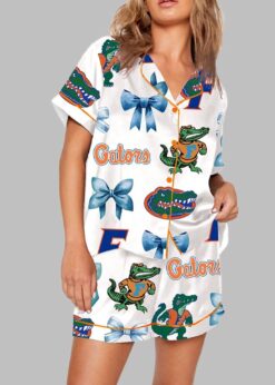 Go Gators And Bows Florida Basketball National Champions Pajama Set