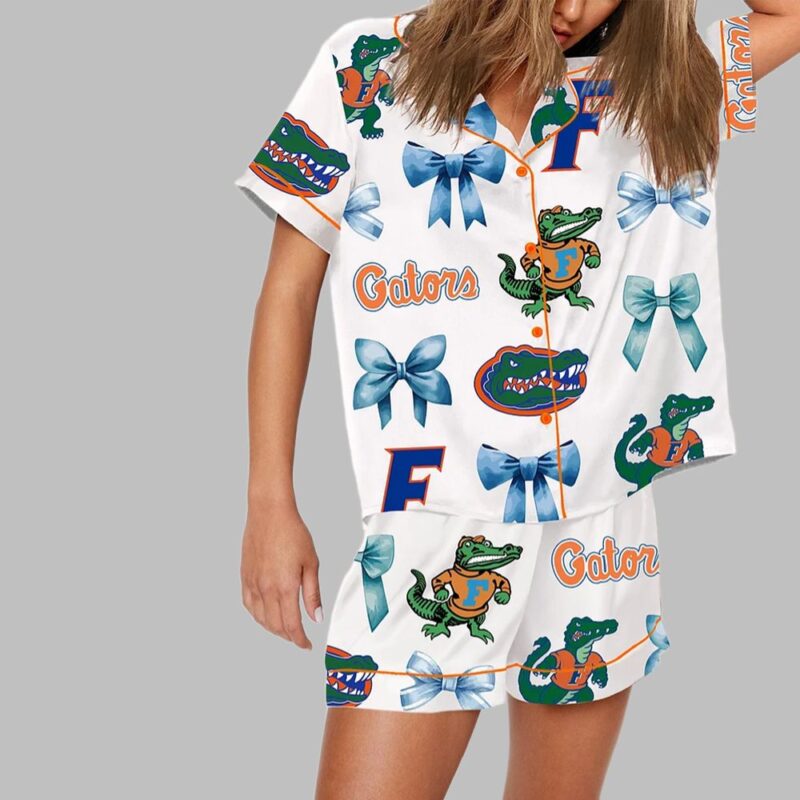 Go Gators And Bows Florida Basketball National Champions Pajama Set - Image 2