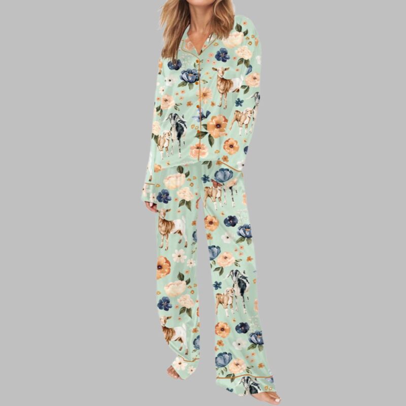 Goat Farm Floral Pajama Set - Image 2