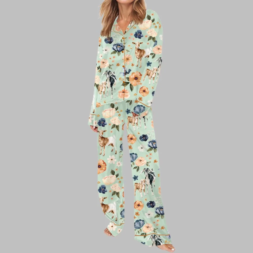 Goat Farm Floral Pajama Set - Image 2
