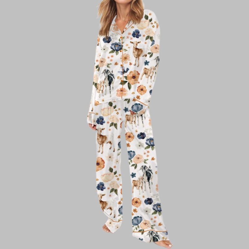 Goat Farm Floral Pajama Set - Image 4