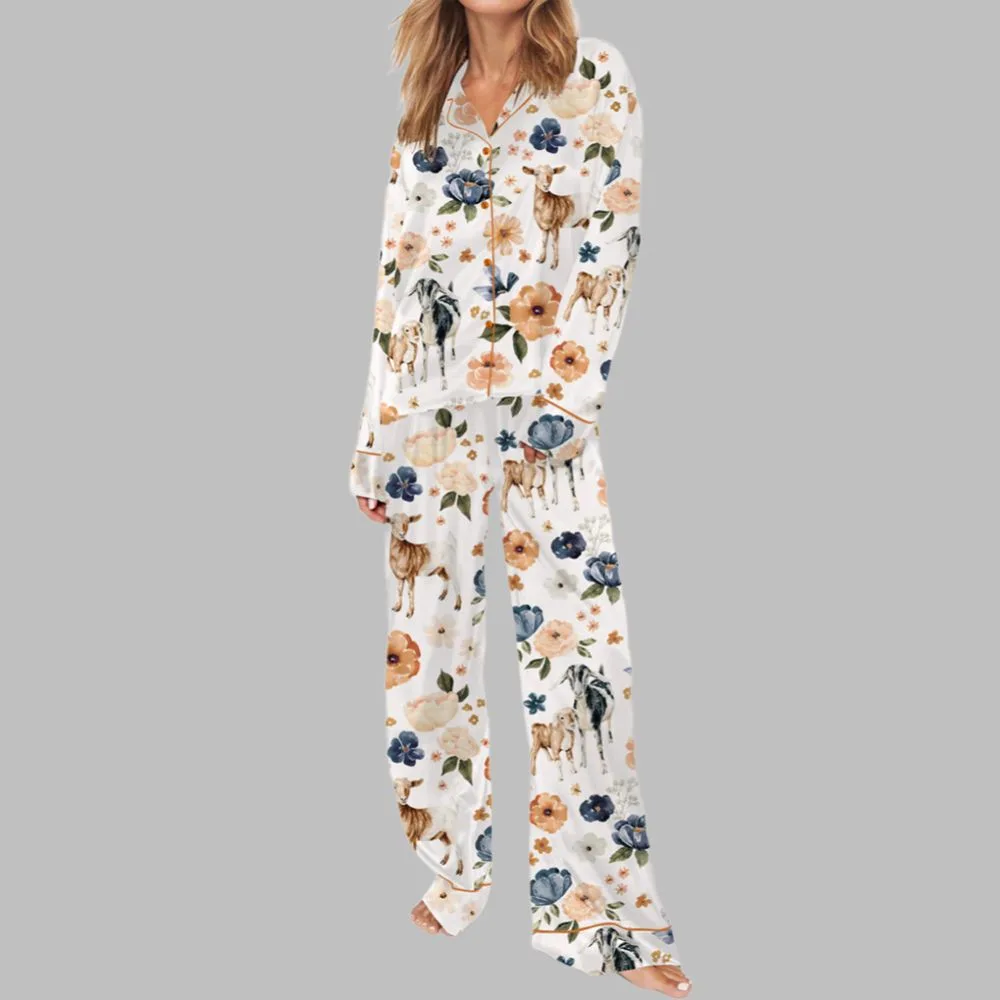 Goat Farm Floral Pajama Set - Image 4