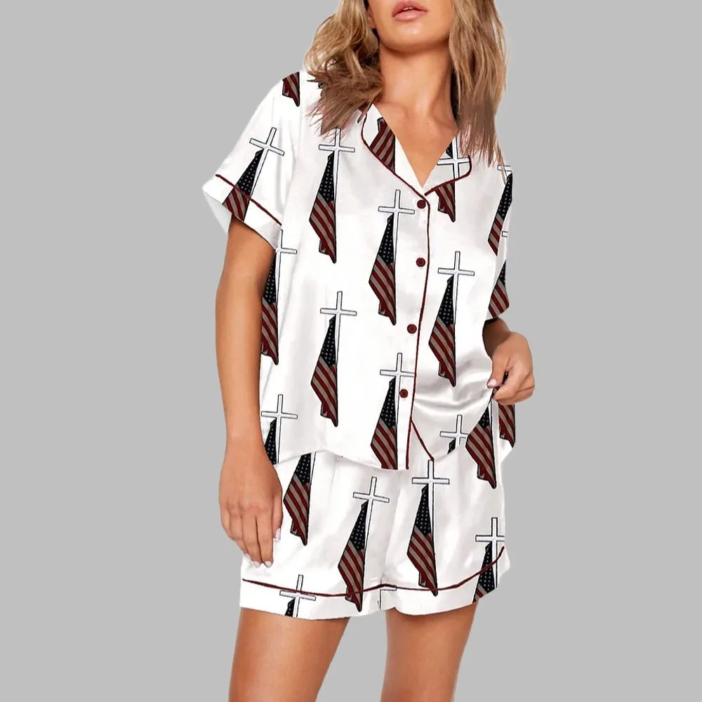 God Bless American Print Pajama Set - Image 2