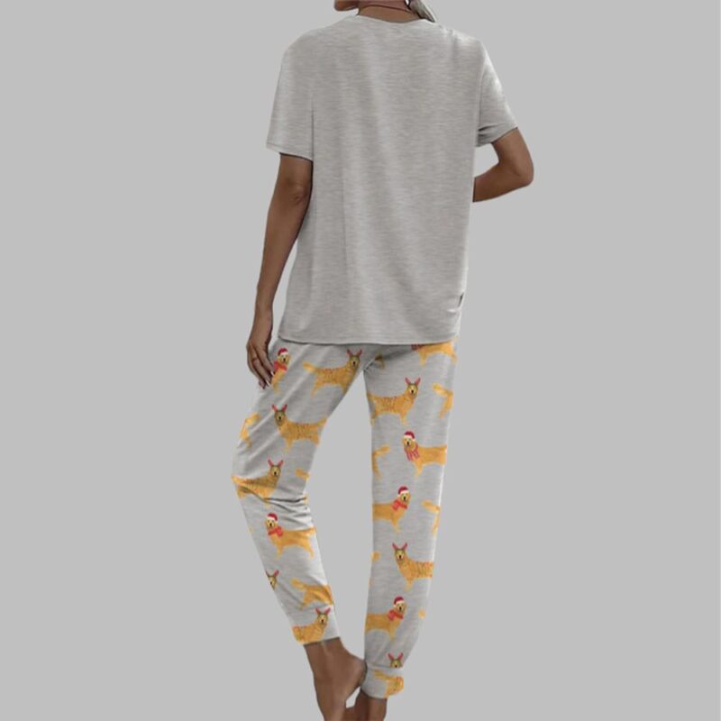 Golden Retriever Casual Pajama Set For Women - Image 2