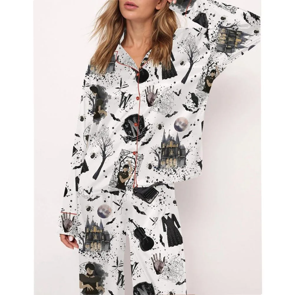 Goth Girl Satin Pajama Set For Women - Image 3