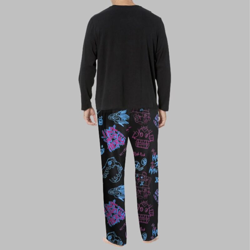 Graffiti Arcane Casual Pajama Set For Men - Image 3