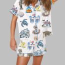 Greece Watercolor Summer Travel Pajama Set