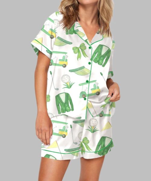 Green Coat Golf Coquette Pajama Set