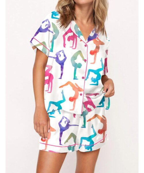 Gymnast Satin Pajama Set For Women