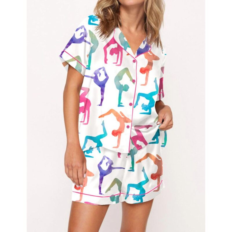 Gymnast Satin Pajama Set For Women