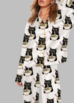 Noodle Cat Long Sleeve Pajama Set