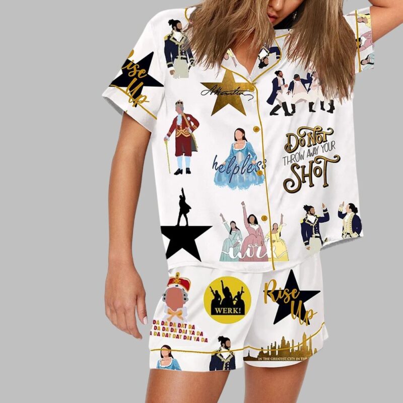 Hamilton The Musical Inspired Tour Print Pajama Set
