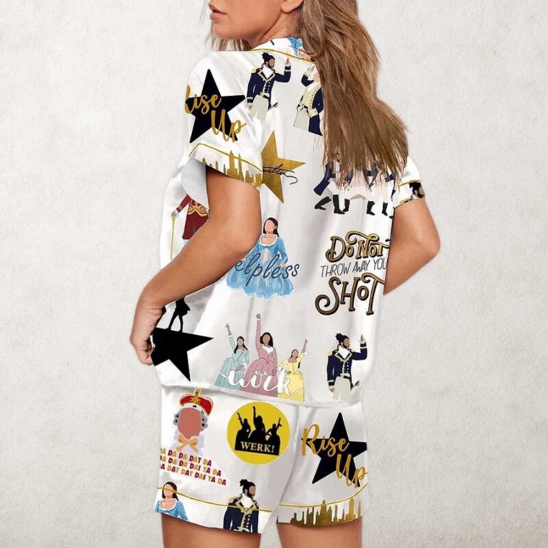 Hamilton The Musical Inspired Tour Print Pajama Set For Women - Image 3