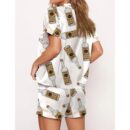 Handmade Vodka Bottle Satin Pajama Set For Women
