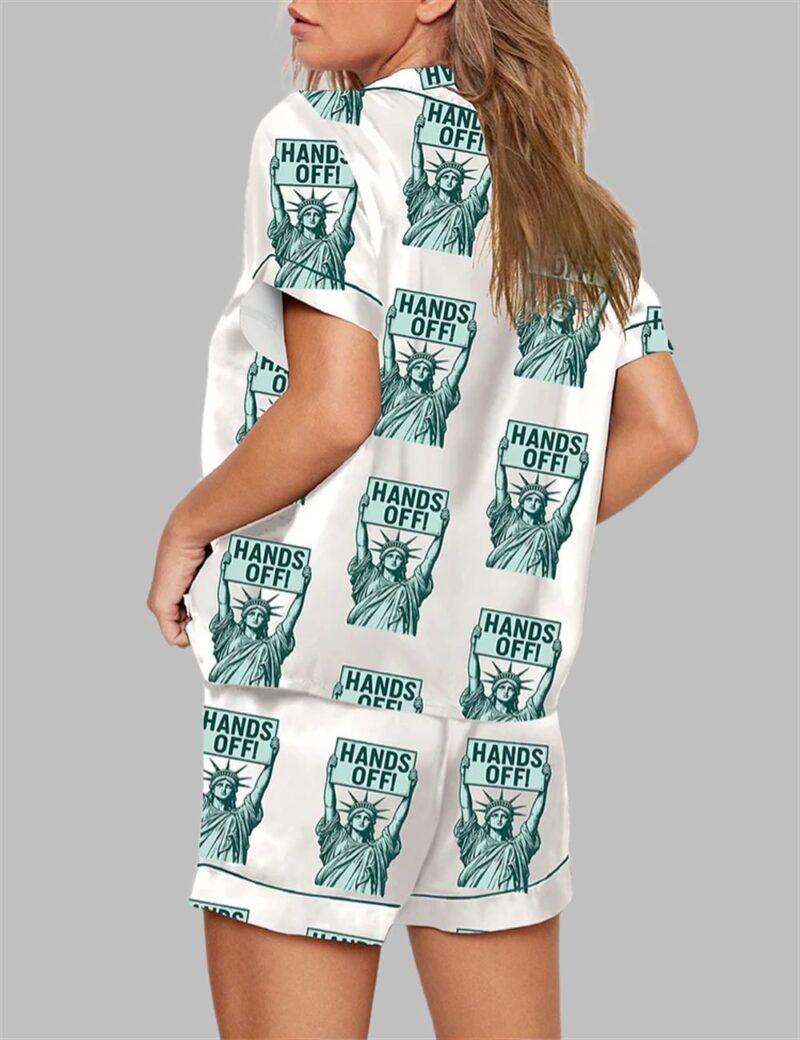 Hands Off Protest Print Pajama Set - Image 2