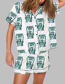 Hands Off Protest Print Pajama Set