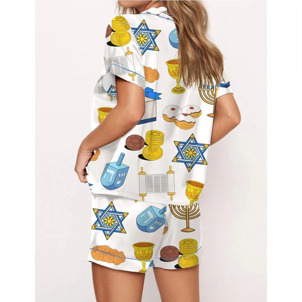 Hanukkah Satin Pajama Set For Women - Image 2