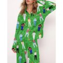 Happy Shooter Golf Movie Satin Pajama Set For Women