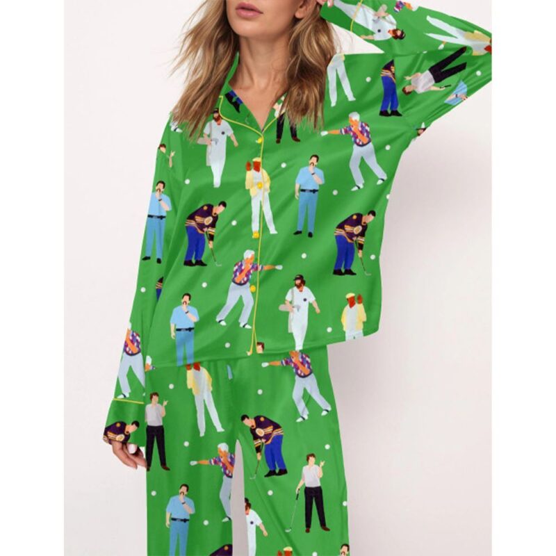 Happy Shooter Golf Movie Satin Pajama Set For Women - Image 2