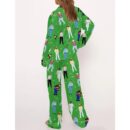 Happy Shooter Golf Movie Satin Pajama Set For Women