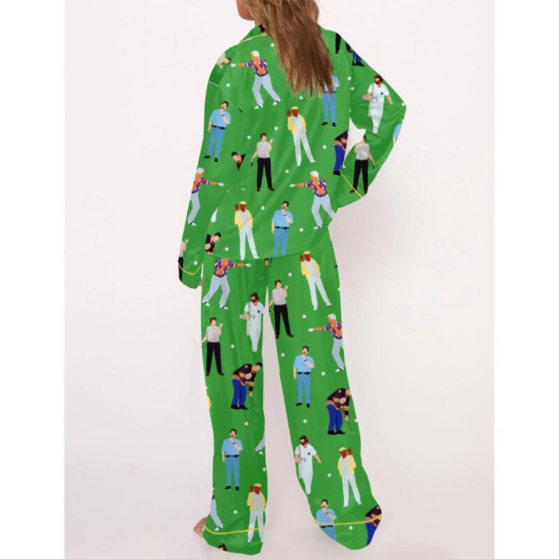 Happy Shooter Golf Movie Satin Pajama Set For Women - Image 3