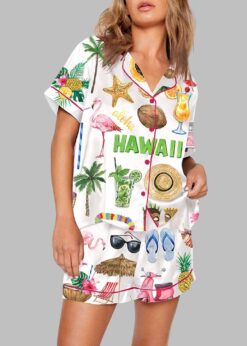 Hawaii Aloha Travel Aperol Spritz Pajama Set