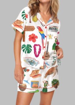 Hawaii Planner Pajama Set For Women
